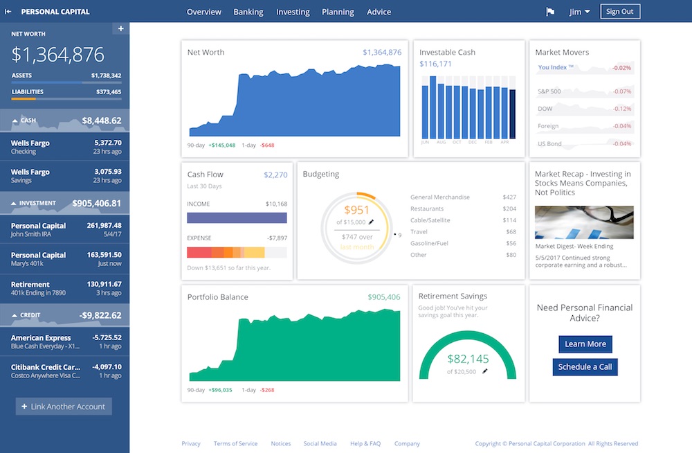 Personal Capital Dashboard