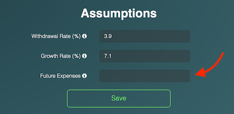 FI Tracker - Assumptions