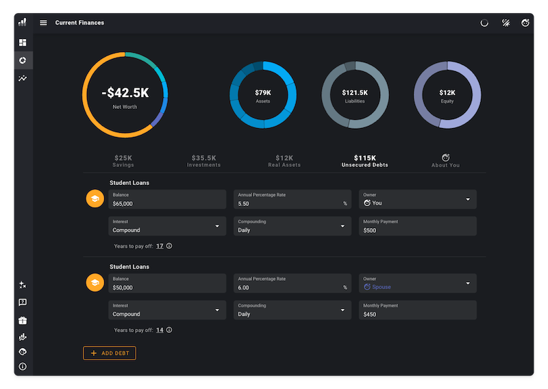 ProjectionLab - Dark Mode